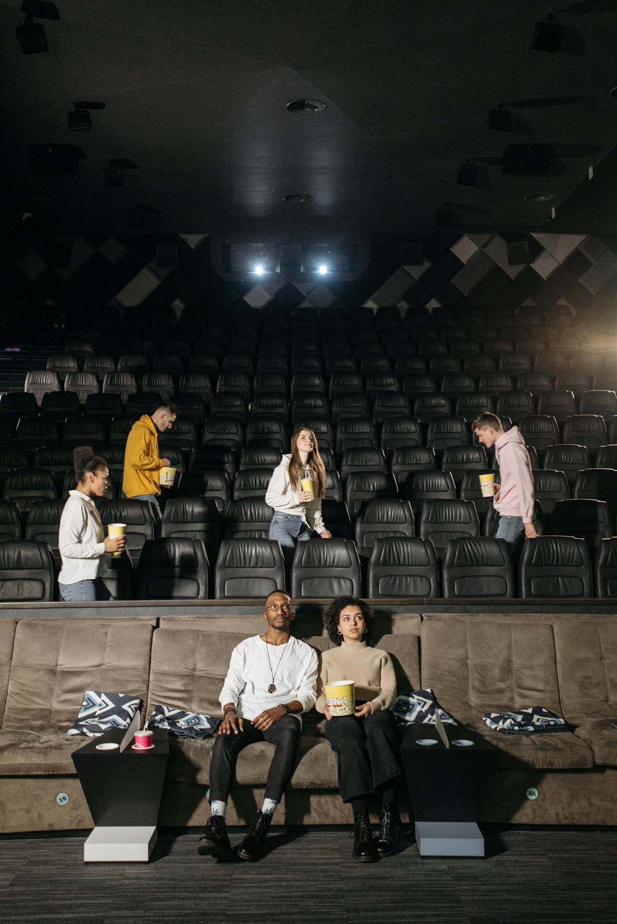 Cinema audience watching a film on the big screen