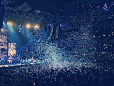 Crowd enjoying a live concert