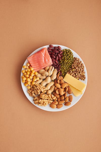 sugar cubes and sweet snacks on table