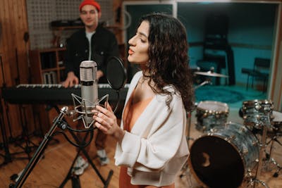 Recording studio microphone and equipment