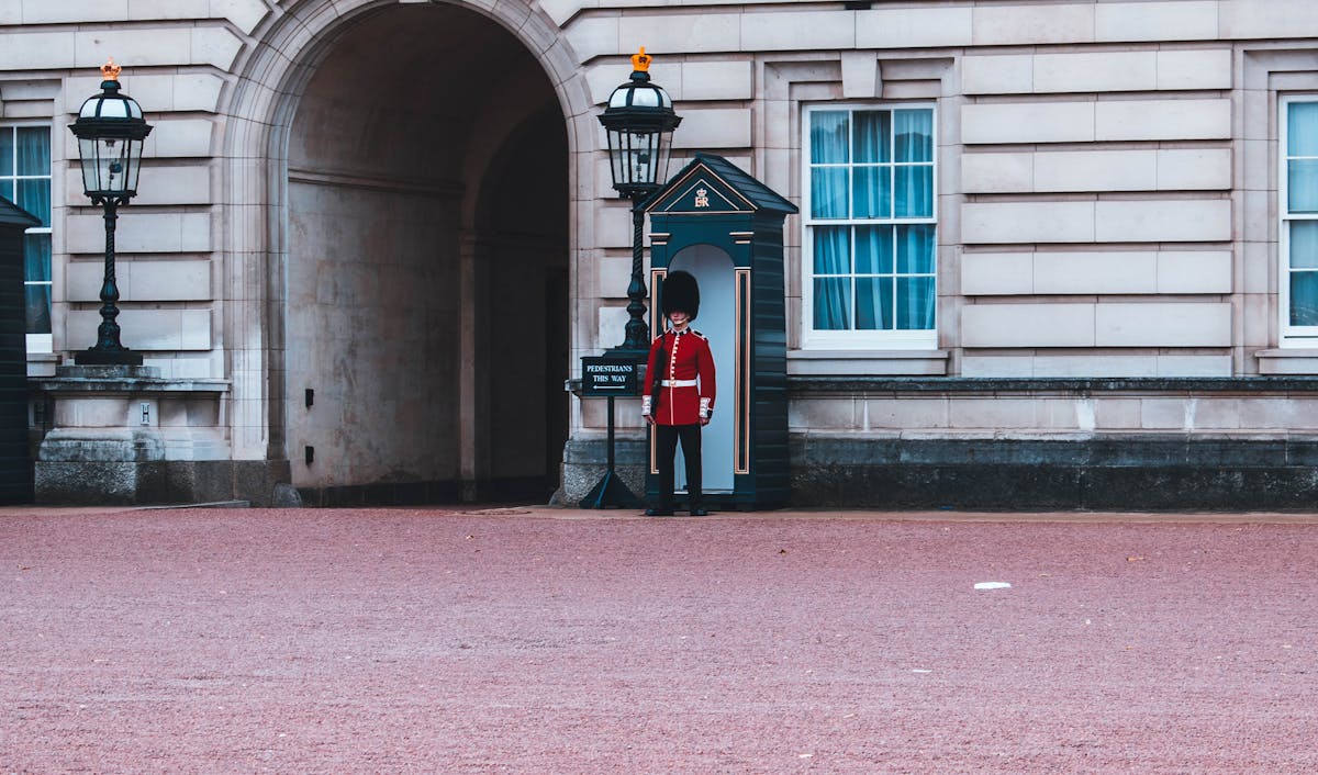 Historic royal palace gates and architecture