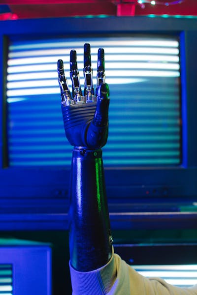 futuristic technology concept with glowing digital interface