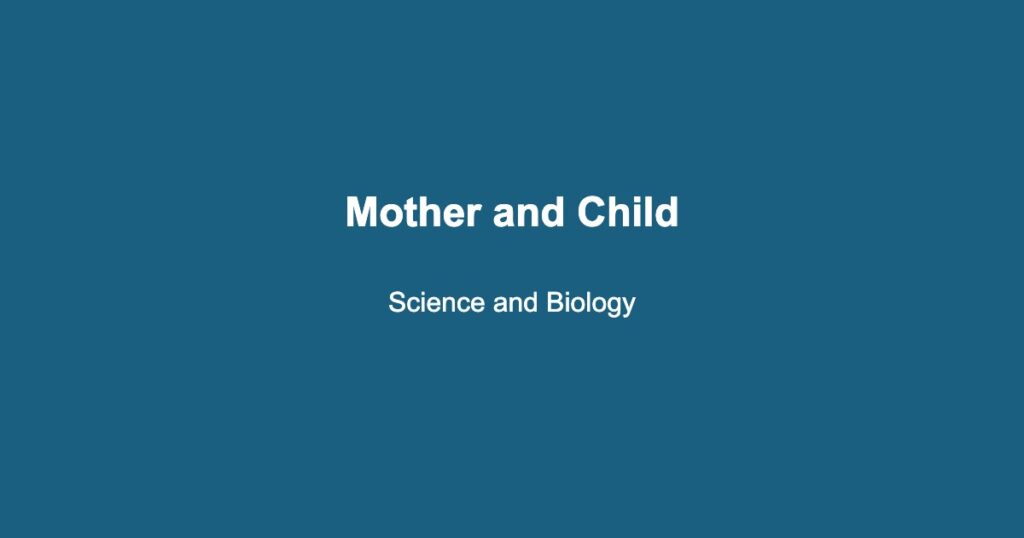 Mother and child hands science biology