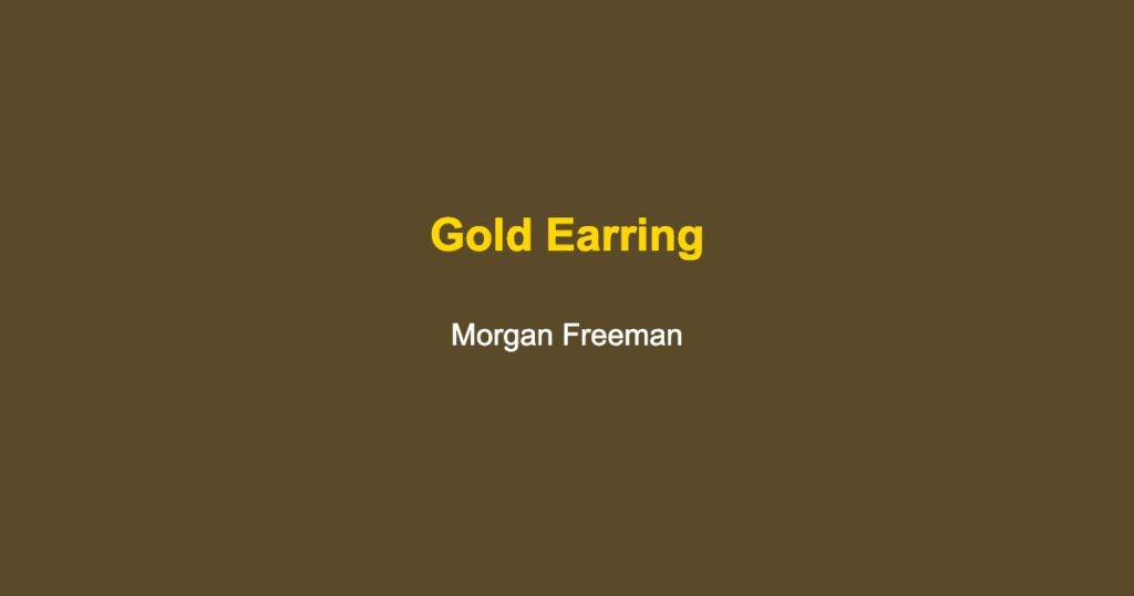 Gold jewelry earring portrait
